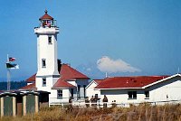 18 21  The Point Wilson Light, Mt. Rainier in the background